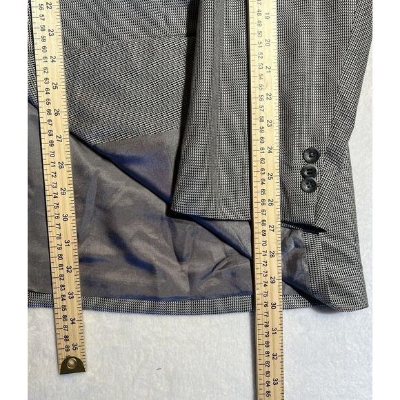 Stafford Signature 48L Silk Wool Houndstooth Soft Blazer Sport Suit Jacket - Picture 13 of 16